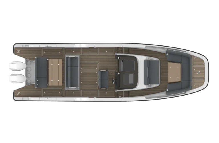 Bow U sofa, Table & Sofa, Aft 3 Seats Unit